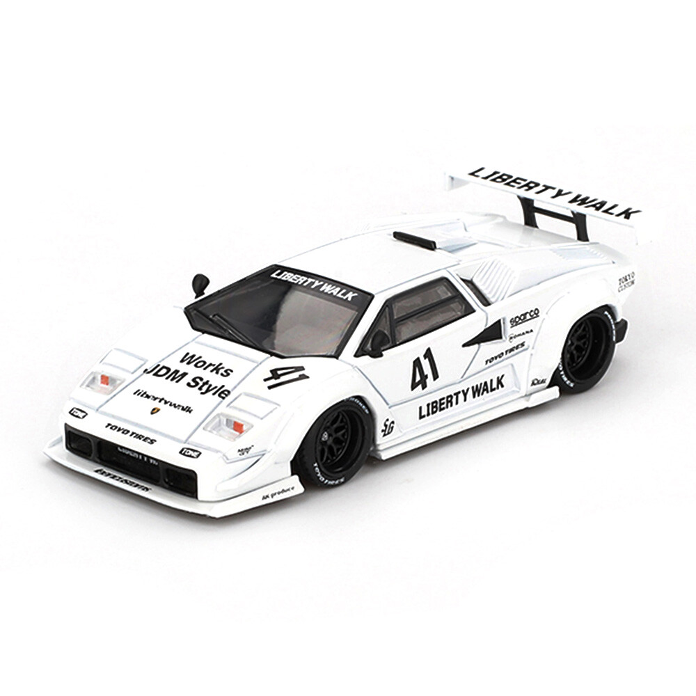 (ÖN SATIŞ) Mini GT 1/64 Lamborghini Countach LB-WORKS White 2024 Tokyo Auto Salon - Blister Paket MGT00966-BL - Thumbnail