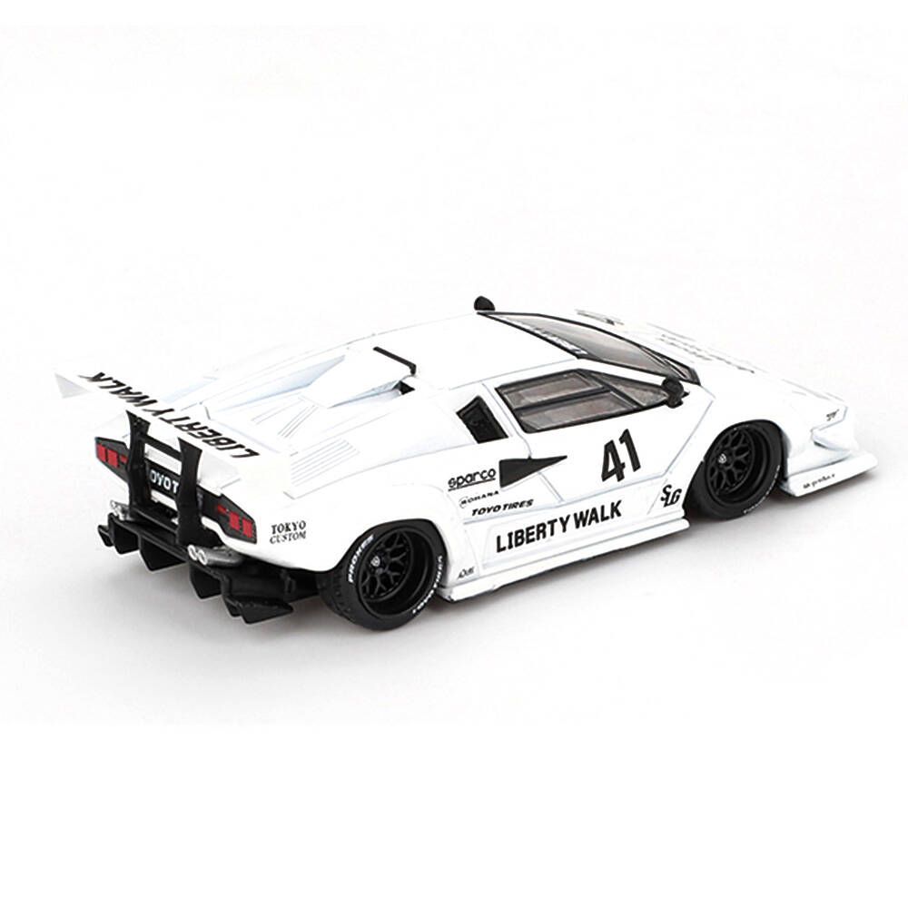 (ÖN SATIŞ) Mini GT 1/64 Lamborghini Countach LB-WORKS White 2024 Tokyo Auto Salon - Blister Paket MGT00966-BL