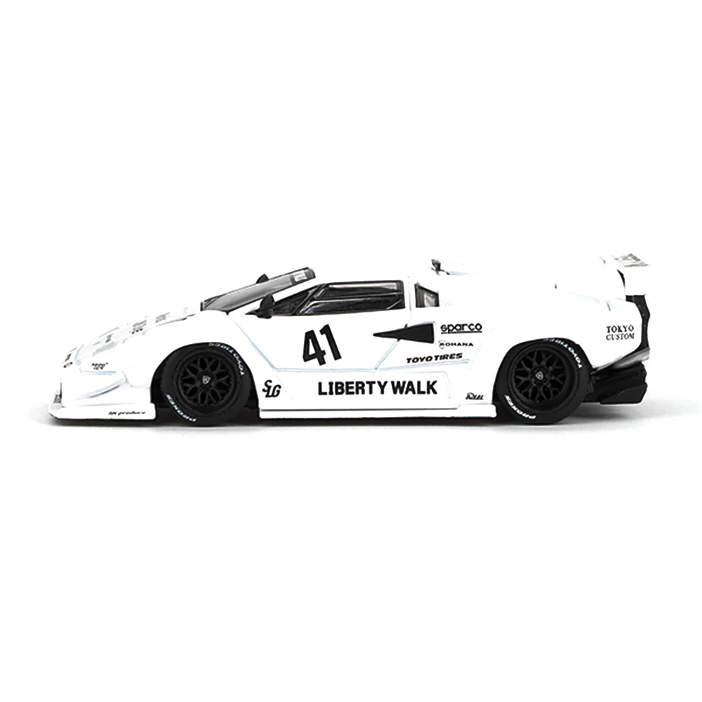 (ÖN SATIŞ) Mini GT 1/64 Lamborghini Countach LB-WORKS White 2024 Tokyo Auto Salon - Blister Paket MGT00966-BL - Thumbnail