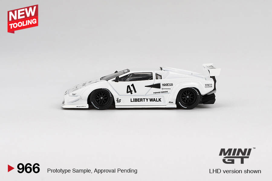 Mini GT 1/64 Lamborghini Countach LB-WORKS White 2024 Tokyo Auto Salon MGT00966