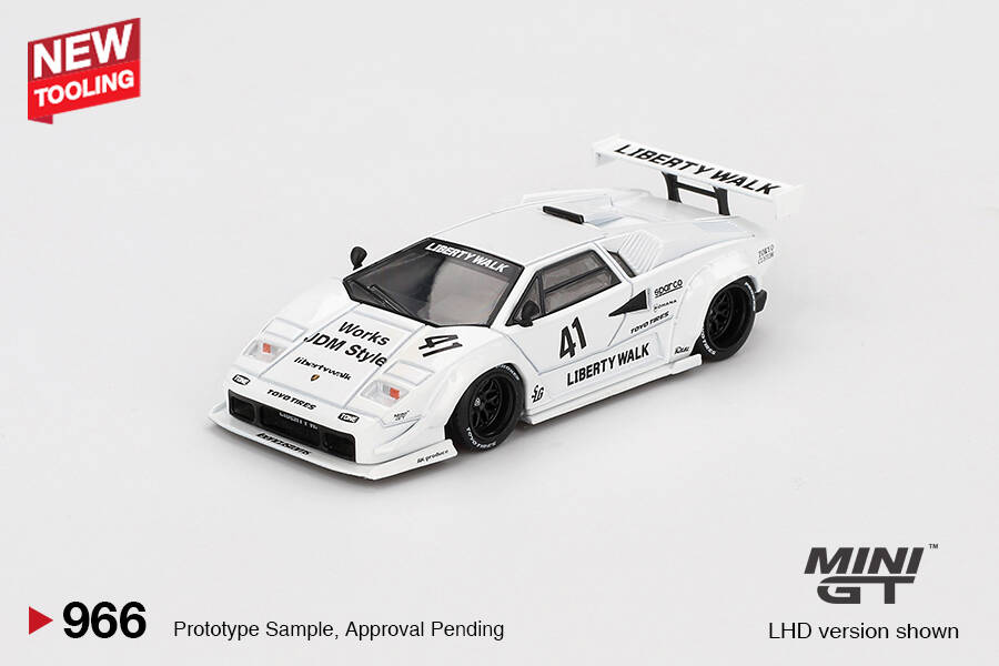 Mini GT 1/64 Lamborghini Countach LB-WORKS White 2024 Tokyo Auto Salon MGT00966