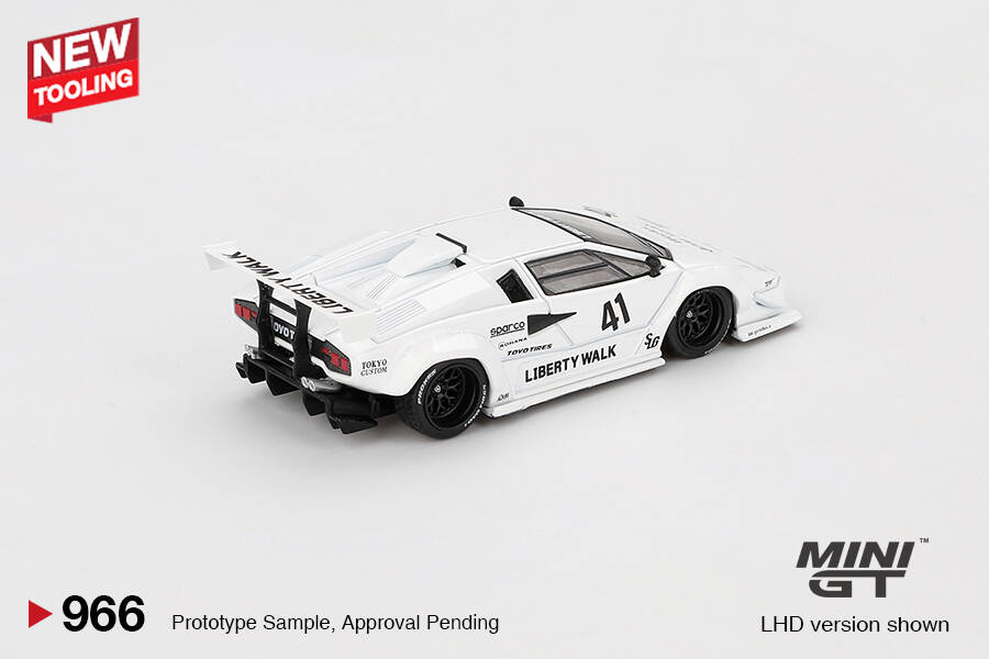 Mini GT 1/64 Lamborghini Countach LB-WORKS White 2024 Tokyo Auto Salon MGT00966