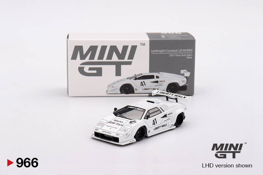 Mini GT 1/64 Lamborghini Countach LB-WORKS White 2024 Tokyo Auto Salon MGT00966