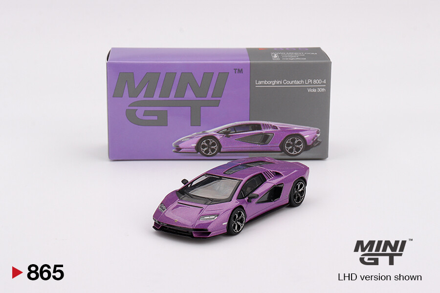 (ÖN SATIŞ) Mini GT 1/64 Lamborghini Countach LPI 800-4 Viola 30th MGT00865 - Thumbnail