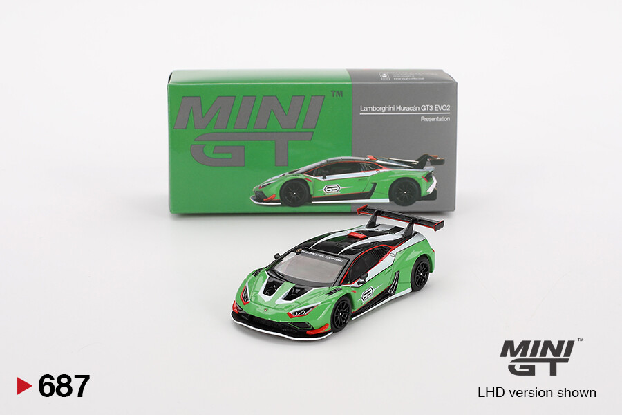 Mini GT 1/64 Lamborghini Huracán GT3 EVO2 Presentation MGT00687 - Thumbnail