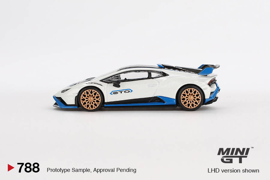 (ÖN SATIŞ) Mini GT 1/64 Lamborghini Huracán STO Bianco Asopo MGT00788