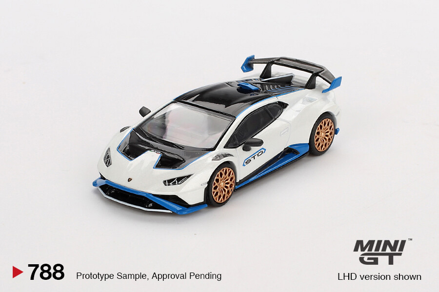 (ÖN SATIŞ) Mini GT 1/64 Lamborghini Huracán STO Bianco Asopo MGT00788 - Thumbnail