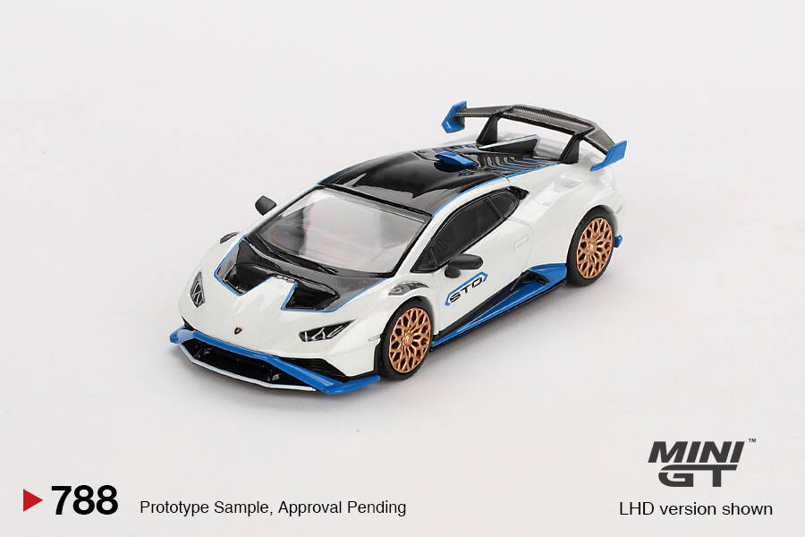 (ÖN SATIŞ) Mini GT 1/64 Lamborghini Huracán STO Bianco Asopo MGT00788