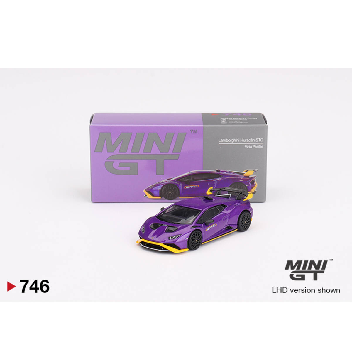 Mini GT 1/64 Lamborghini Huracán STO Viola Pasifae MGT00746