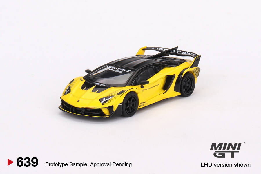 Mini GT 1/64 Lamborghini LB-Silhouette WORKS Aventador GT EVO Yellow MGT00639
