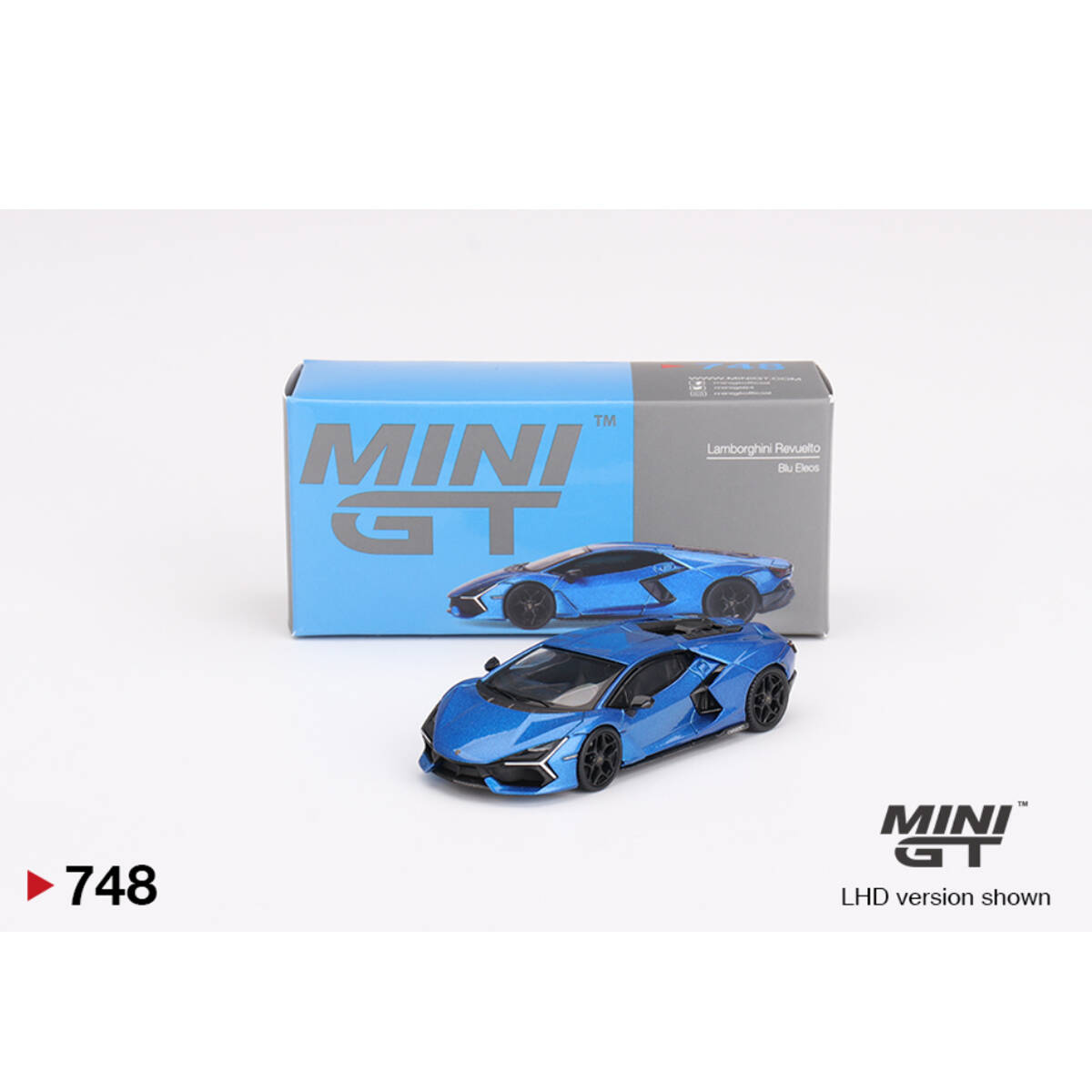 Mini GT 1/64 Lamborghini Revuelto Blu Eleos MGT00748