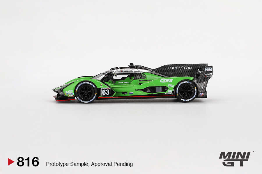 (ÖN SATIŞ) Mini GT 1/64 Lamborghini SC63 Iron lynx 2024 IMSA Sebring 12 Hrs - Blister Paket MGT00816-BL - Thumbnail