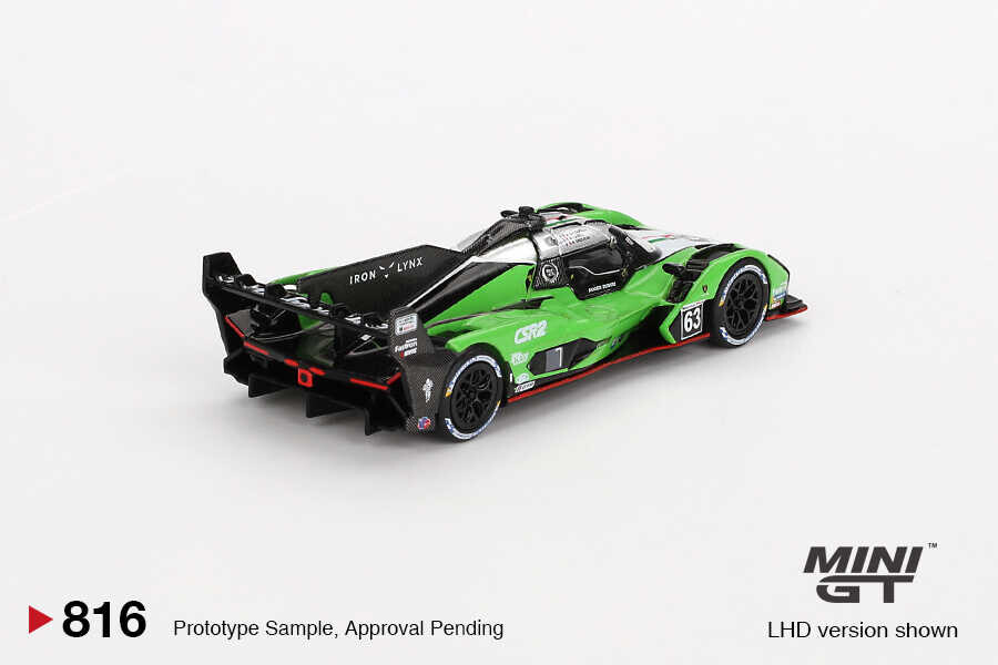 (ÖN SATIŞ) Mini GT 1/64 Lamborghini SC63 Iron lynx 2024 IMSA Sebring 12 Hrs - Blister Paket MGT00816-BL - Thumbnail