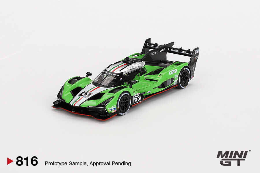 (ÖN SATIŞ) Mini GT 1/64 Lamborghini SC63 Iron lynx 2024 IMSA Sebring 12 Hrs - Blister Paket MGT00816-BL