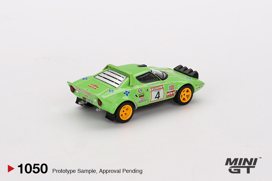 (ÖN SATIŞ) Mini GT 1/64 Lancia Stratos HF #4 1979 Spanish Rally Champion MGT01050 - Thumbnail