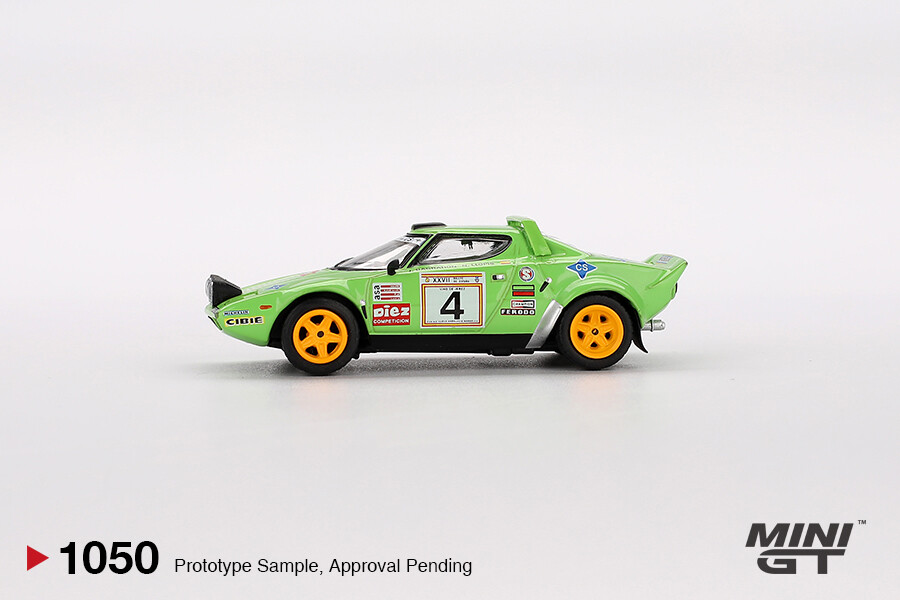 (ÖN SATIŞ) Mini GT 1/64 Lancia Stratos HF #4 1979 Spanish Rally Champion MGT01050 - Thumbnail