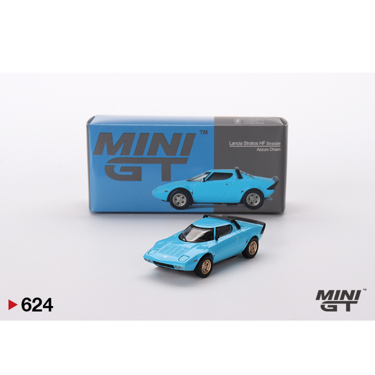 Mini GT 1/64 Lancia Stratos HF Stradale Azzuro Chiaro MGT00624 - Thumbnail