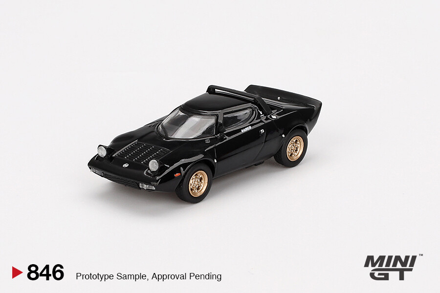 Mini GT 1/64 Lancia Stratos HF Stradale Nero - Blister Paket MGT00846-BL - Thumbnail