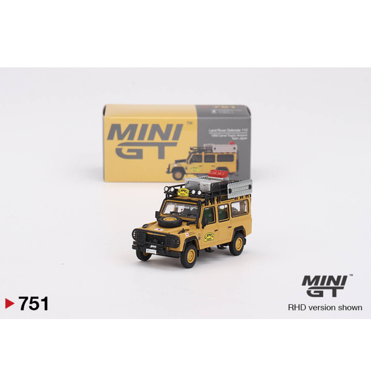 Mini GT 1/64 Land Rover Defender 110 1989 Camel Trophy Amazon Team Japan MGT00751