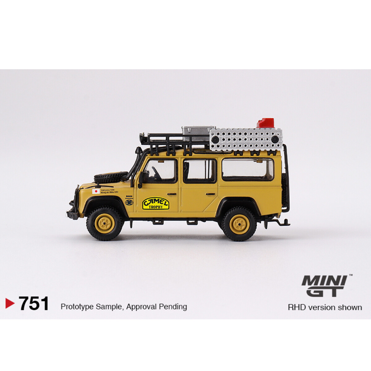 Mini GT 1/64 Land Rover Defender 110 1989 Camel Trophy Amazon Team Japan MGT00751 - Thumbnail