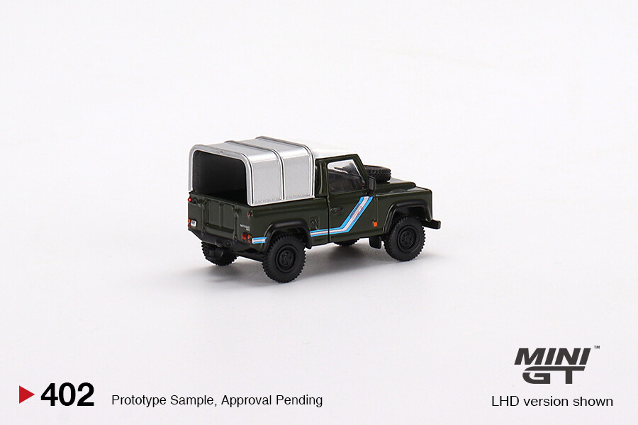 Mini GT 1/64 Land Rover Defender 90 Pickup Bronze Green MGT00402 - Thumbnail