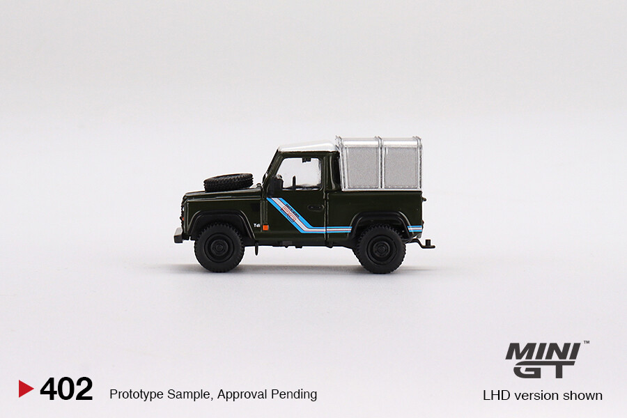 Mini GT 1/64 Land Rover Defender 90 Pickup Bronze Green MGT00402 - Thumbnail