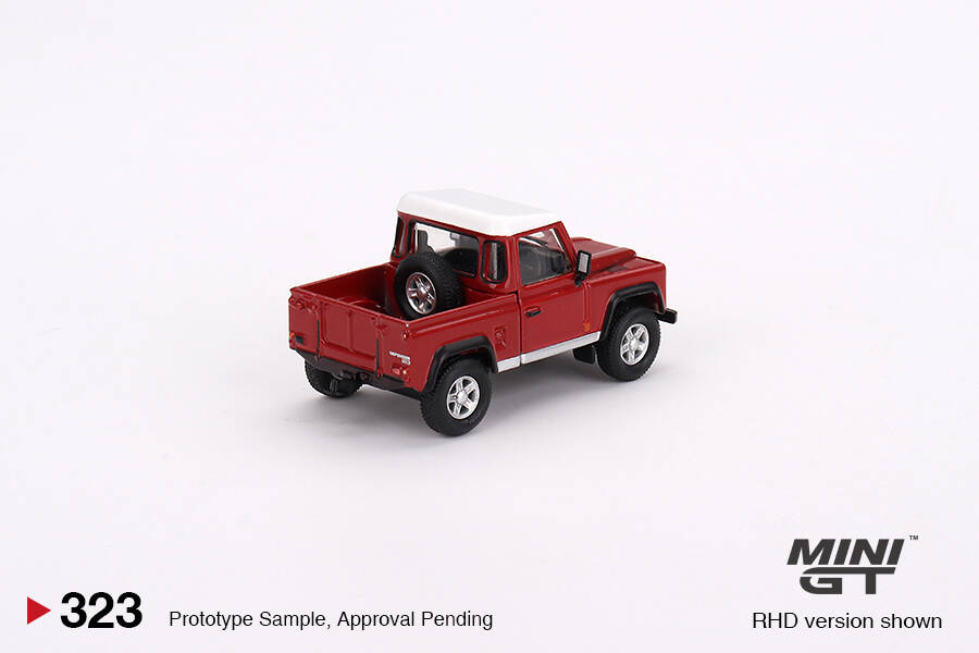 Mini GT 1/64 Land Rover Defender 90 Pickup Masai Red MGT00323