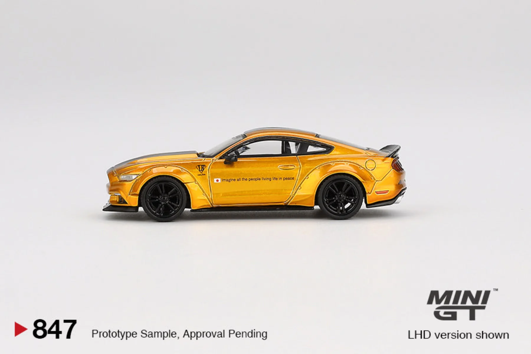 Mini GT 1/64 LB-WORKS FORD MUSTANG LB Gold MGT00847 - Thumbnail