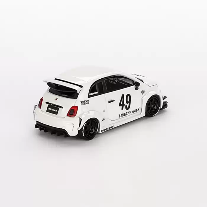 (ÖN SATIŞ) Mini GT 1/64 LB-WORKS x Abas Works ABARTH 595 Gara White - Blister Paket MGT00809-BL - Thumbnail