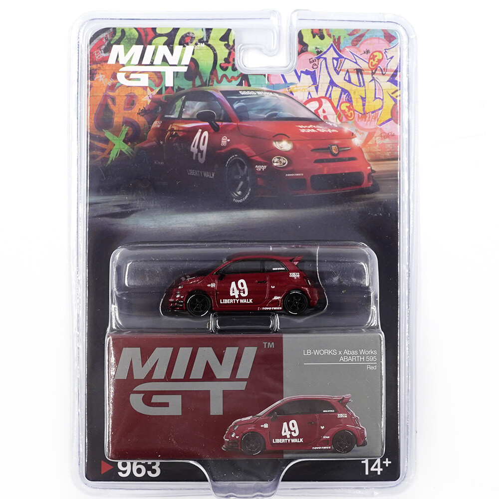 Mini GT 1/64 LB-WORKS x Abas Works ABARTH 595 Red - Blister Paket MGT00963-BL - Thumbnail