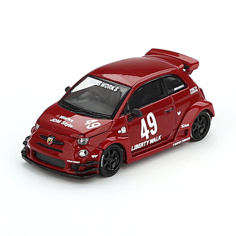 Mini GT 1/64 LB-WORKS x Abas Works ABARTH 595 Red - Blister Paket MGT00963-BL - Thumbnail
