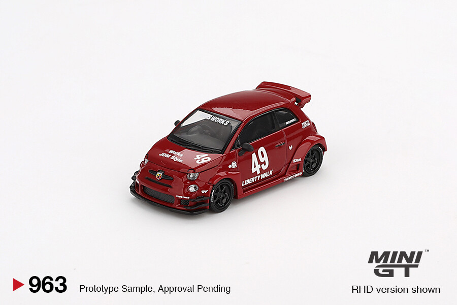 Mini GT 1/64 LB-WORKS x Abas Works ABARTH 595 Red MGT00963 - Thumbnail