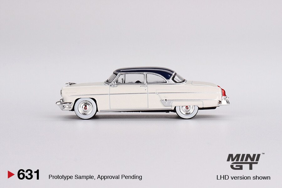 Mini GT 1/64 Lincoln Capri 1954 Arctic White / Atlantic Blue MGT00631 - Thumbnail