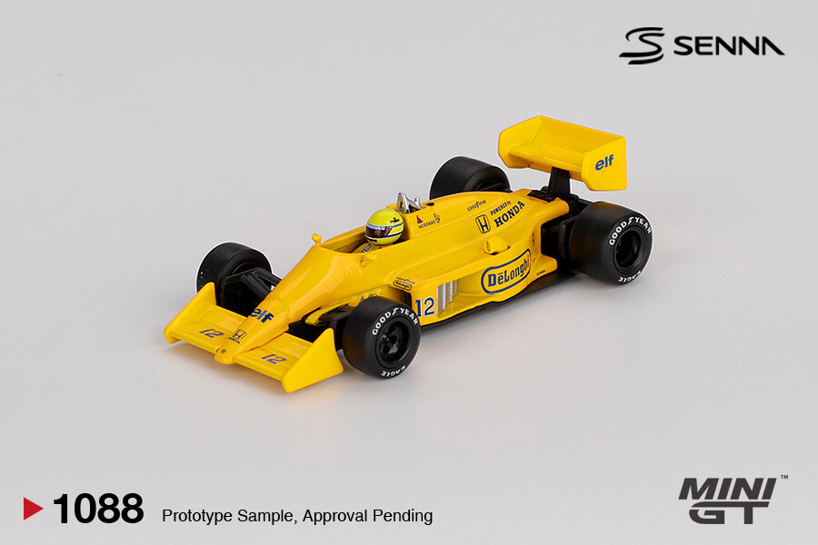 (ÖN SATIŞ) Mini GT 1/64 Lotus 99T #12 Ayrton Senna 1987 Monaco Grand Prix Winner MGT01088 - Thumbnail