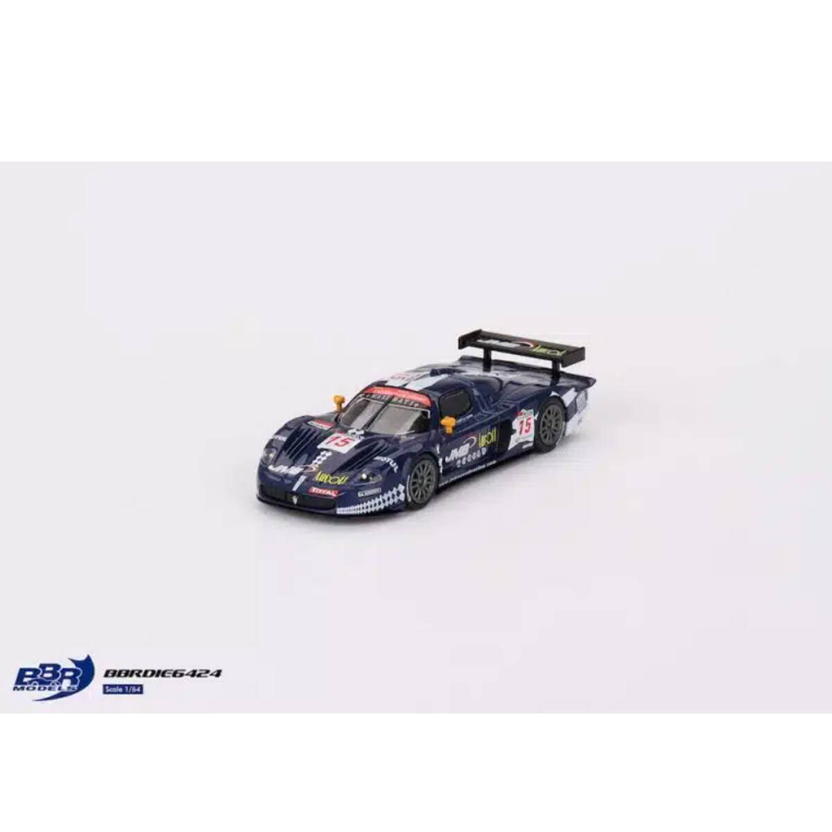 Mini GT 1/64 Maserati MC12 Competizione #15 JMB Racing 2008 FIA 24Hr of Spa BBRDIE6424