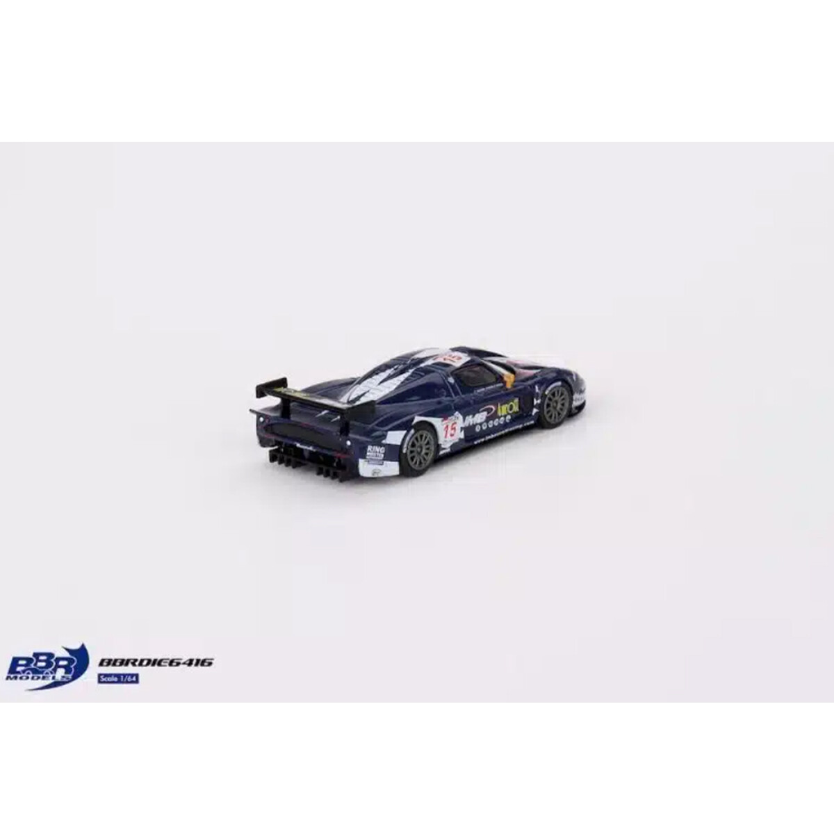 Mini GT 1/64 Maserati MC12 Competizione #15 JMB Racing 2008 FIA 24Hr of Spa BBRDIE6424 - Thumbnail