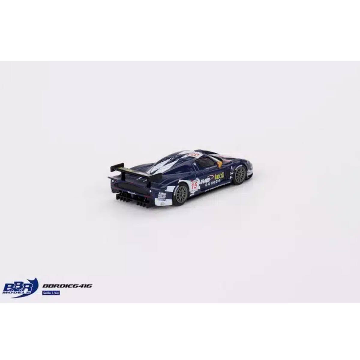 Mini GT 1/64 Maserati MC12 Competizione #15 JMB Racing 2008 FIA 24Hr of Spa BBRDIE6424
