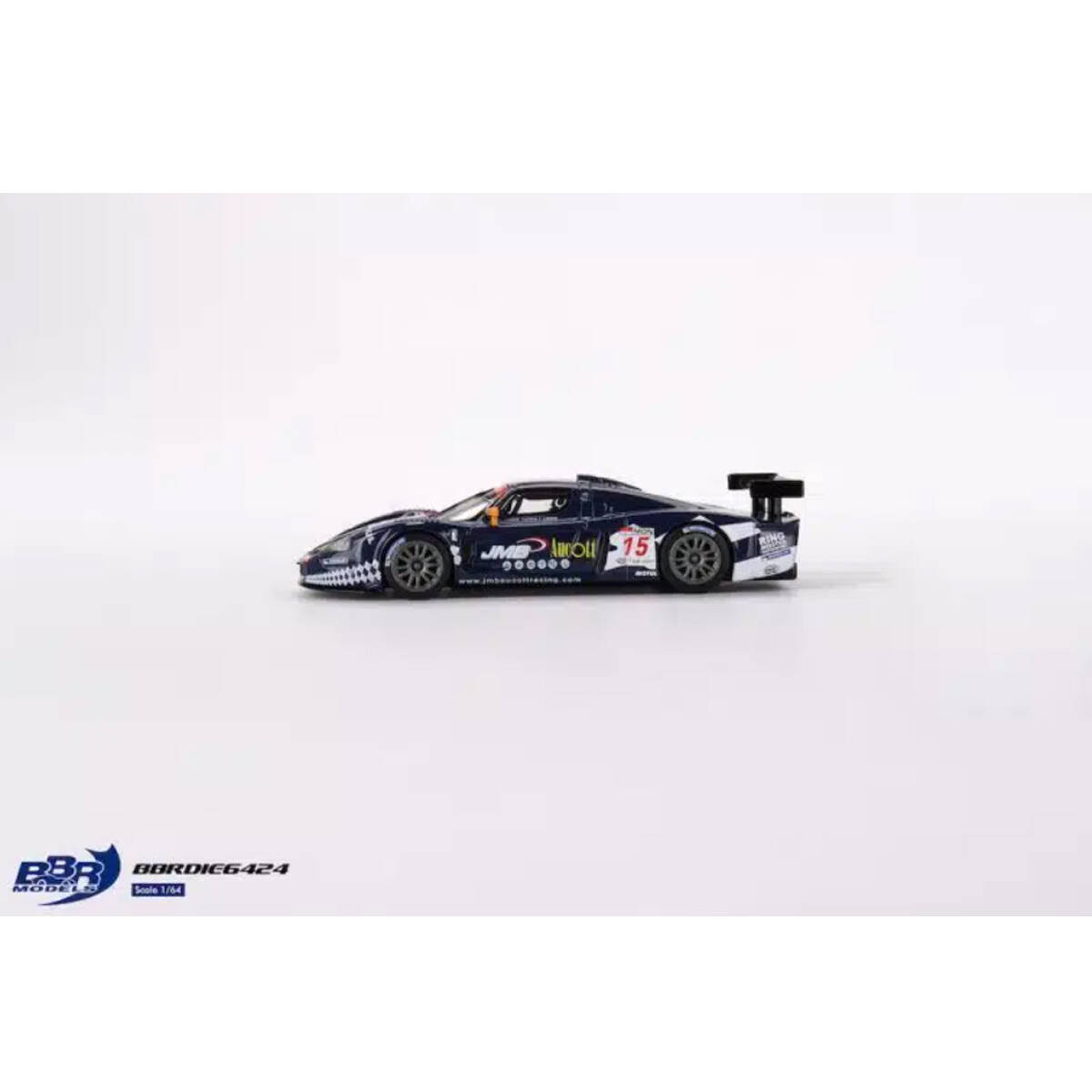 Mini GT 1/64 Maserati MC12 Competizione #15 JMB Racing 2008 FIA 24Hr of Spa BBRDIE6424