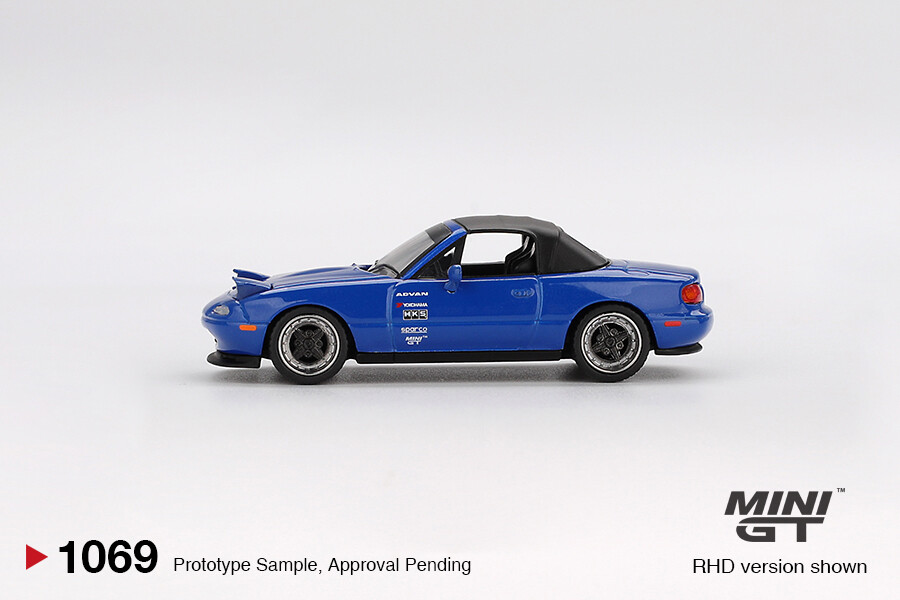 (ÖN SATIŞ) Mini GT 1/64 Mazda Miata MX-5 (NA) Tuned Version Dark Blue MGT01069 - Thumbnail