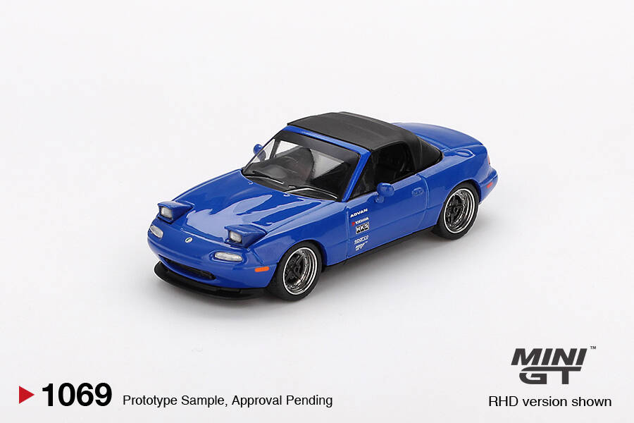 (ÖN SATIŞ) Mini GT 1/64 Mazda Miata MX-5 (NA) Tuned Version Dark Blue MGT01069