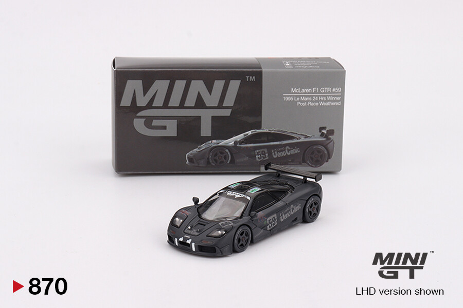 (ÖN SATIŞ) Mini GT 1/64 McLaren F1 GTR 1995 Le Mans 24Hr Winner Post-Race Weathered MGT00870 - Thumbnail