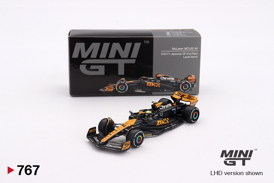 (ÖN SATIŞ) Mini GT 1/64 McLaren MCL60 #4 Lando Norris 2023 F1 2023 Japanese GP 2nd Place MGT00767 - Thumbnail