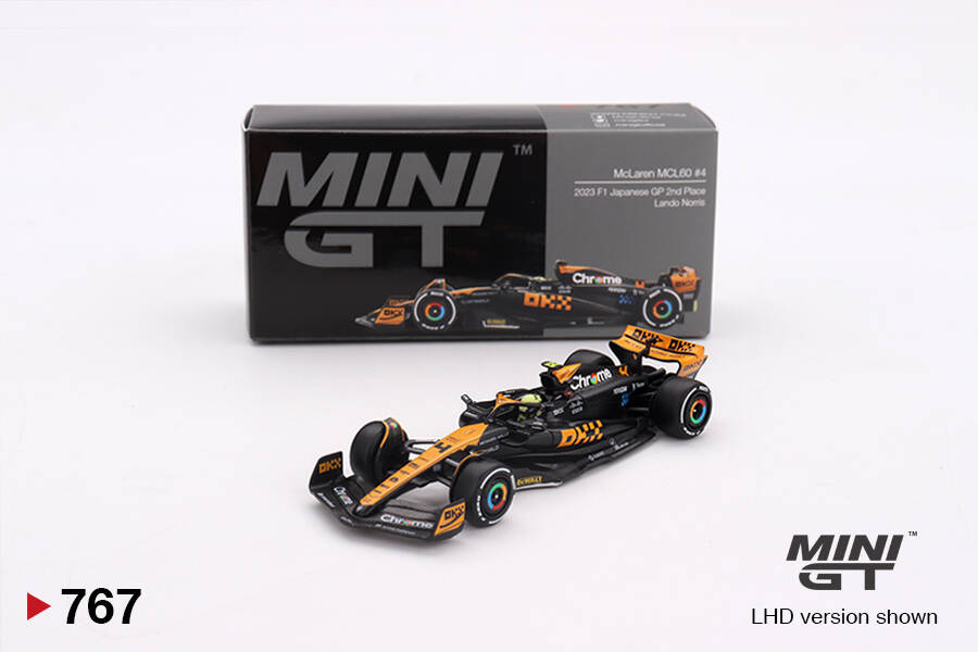(ÖN SATIŞ) Mini GT 1/64 McLaren MCL60 #4 Lando Norris 2023 F1 2023 Japanese GP 2nd Place MGT00767