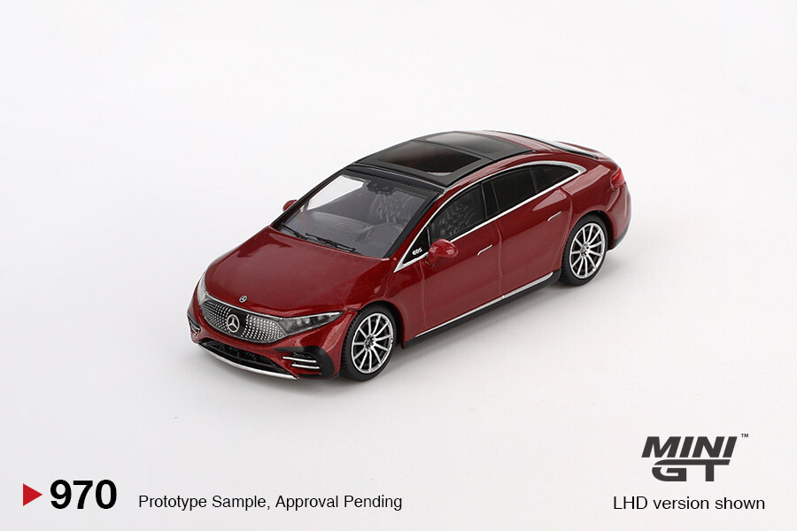 (ÖN SATIŞ) Mini GT 1/64 Mercedes-Benz EQS 580 4MATIC Red Metallic MGT00970 - Thumbnail