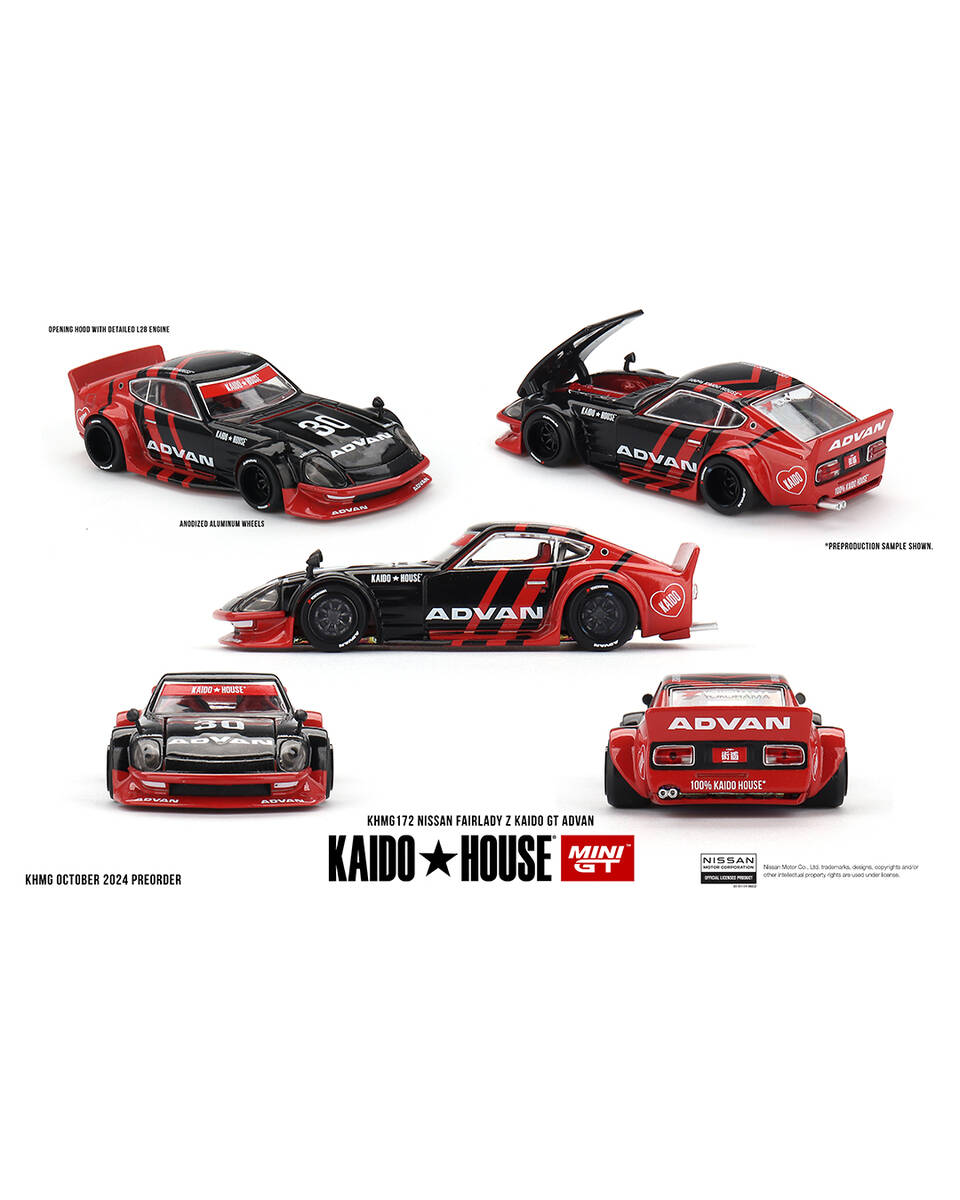 (ÖN SATIŞ) Mini GT 1/64 Nissan Fairlady Z Kaido GT ADVAN KHMG172