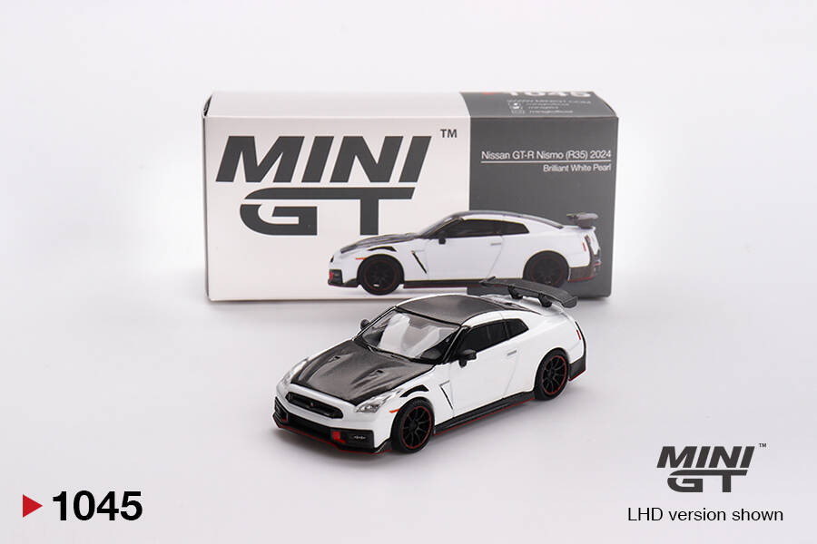 (ÖN SATIŞ) Mini GT 1/64 Nissan GT-R Nismo 2024 Brilliant White Pearl MGT01045