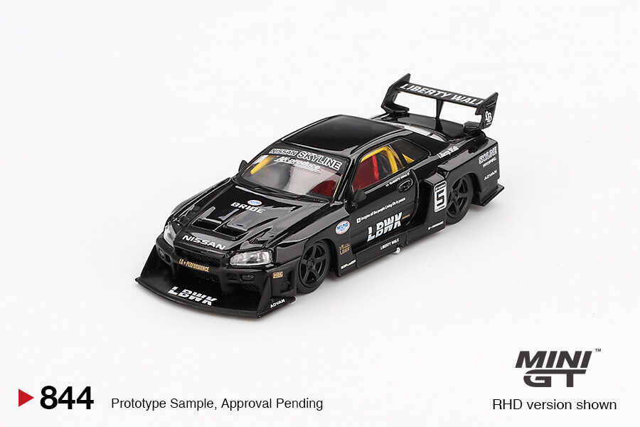 (ÖN SATIŞ) Mini GT 1/64 Nissan LB-ER34 Super Silhouette SKYLINE Black - Blister Paket MGT00844-BL