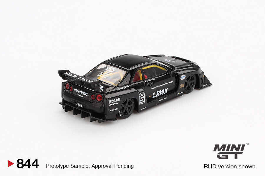(ÖN SATIŞ) Mini GT 1/64 Nissan LB-ER34 Super Silhouette SKYLINE Black - Blister Paket MGT00844-BL