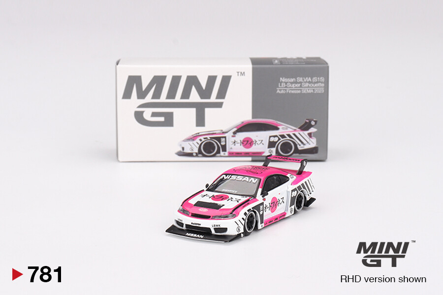 Mini GT 1/64 Nissan LB-Super Silhouette S15 SILVIA Auto Finesse SEMA 2023 MGT00781 - Thumbnail