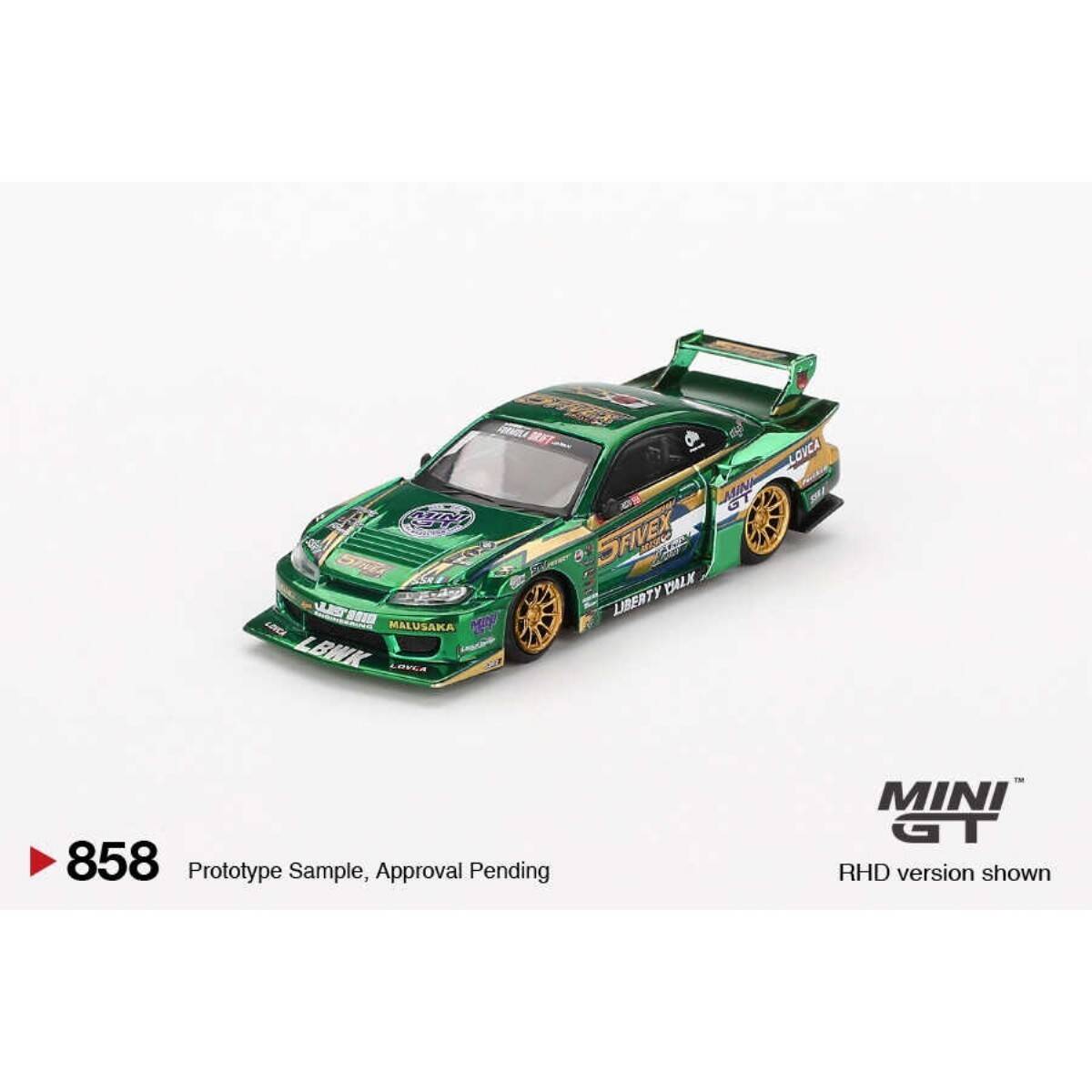 (ÖN SATIŞ) Mini GT 1/64 Nissan LB-Super Silhouette S15 SILVIA LBWK 2024 Fausto Racing - Blister Paket MGT00858-BL